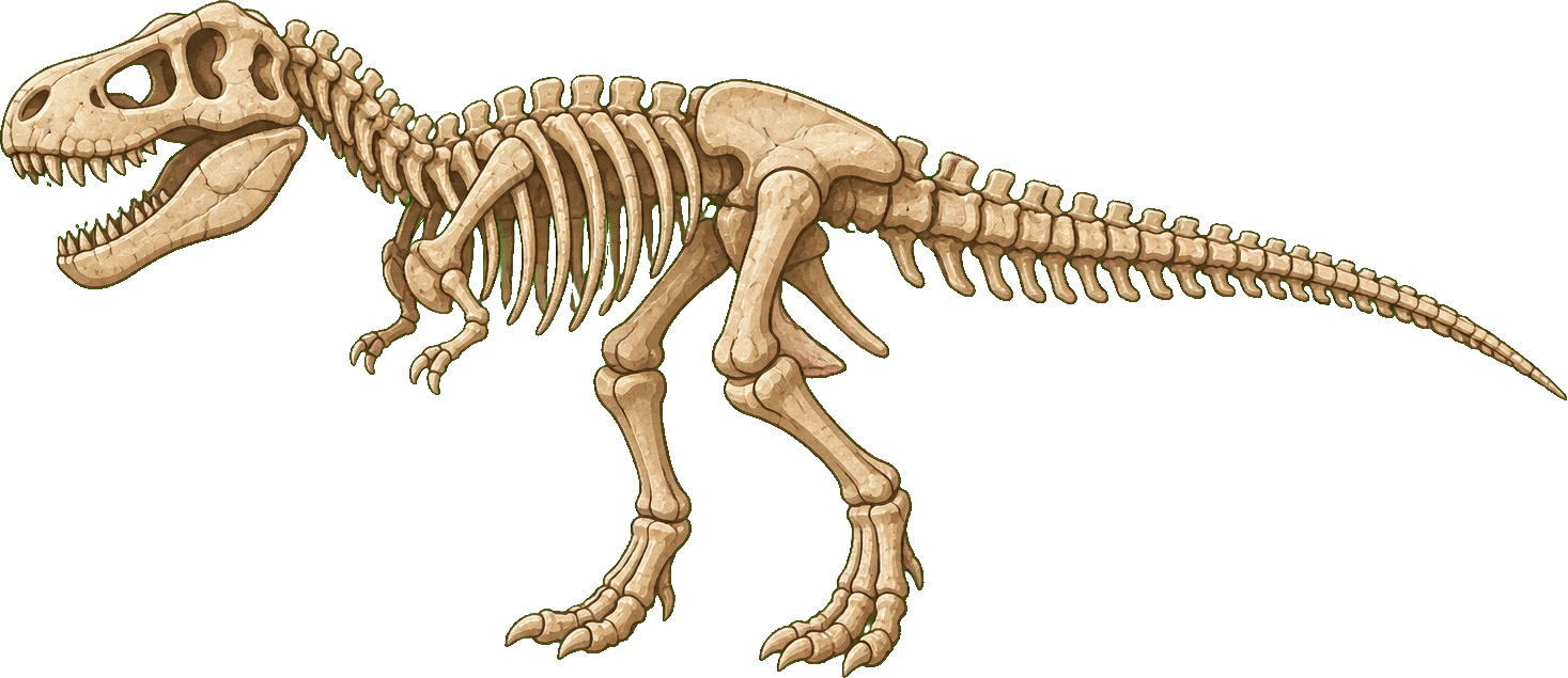 Faint anatomical skeleton guide