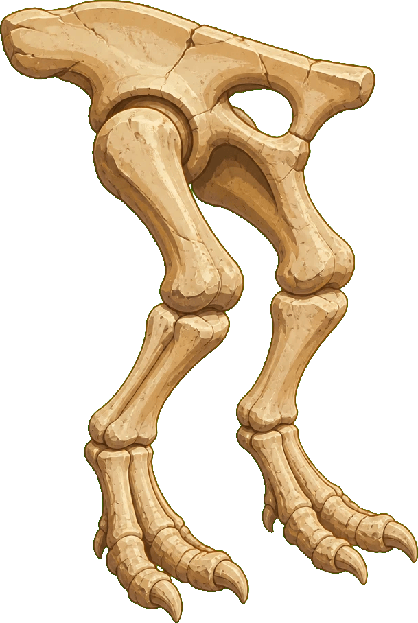 Mineral fossil legs