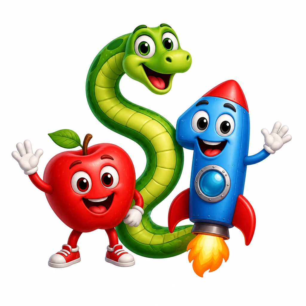 Cheerful alphabet friends